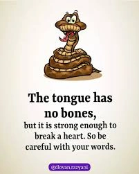 The words that come out of the tongue are like a double edged sword Amazing story